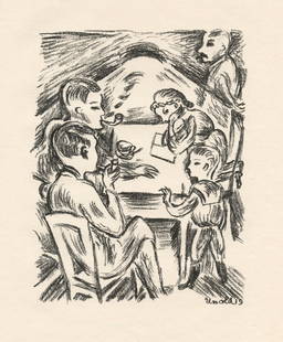 Max Unold original lithograph: Medium: original lithograph. This impression on wove paper was printed in 1919 for Das Kestnerbuch, an important collection of original prints published during the height of the German Expressionist m