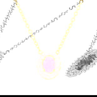 0.76 TW CTS AMETHYST AND DIAMONDS 18K GOLD PLATED DESIGNER NECKLACE 18 INCHES: AMETHYST OVAL 7X5 1 PCS 0.65 CTS & DIAMONDS 1.1MM 14 PCS 0.11 CTS Reserve: $49.40 Shipping: Domestic: Flat-rate of $17.65 to anywhere within the contiguous U.S. International: Foreign shipping rates a
