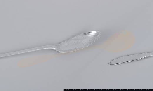 Evald Nielsen No. 14. Rare marmalade spoon in 830 silver.: Title:Evald Nielsen No. 14. Rare marmalade spoon in 830 silver. Description:Evald Nielsen No. 14. Rare marmalade spoon in 830 silver. Hand hammered. 1930s. Excellent condition. Hallmarked. Dimensions: