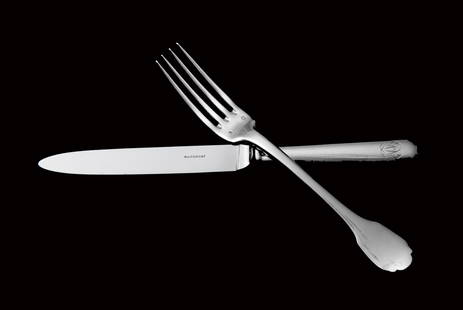 Puiforcat (Hermes) - 48pc. Antique French Sterling Silver Flatware Set + Storage Chests.: Title: Puiforcat (Hermes) - 48pc. Antique French Sterling Silver Flatware Set + Storage Chests. Description:Direct from Paris, a stunning 48pc. antique French 19th century sterling silver flatware set
