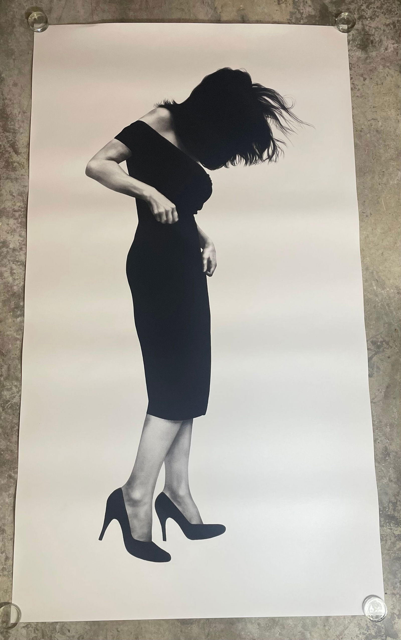 Robert Longo Woman in Suit Offset Lithograph: Title: Robert Longo Woman in Suit Offset Lithograph Description: Robert Longo Woman in Suit Offset Lithograph measuring at 44x79 inches Date: 1953 Material: Fine Art Paper Additional Information: Poss