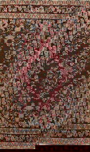 Pre-1900 Antique Floral Mahal Persian Area Rug 4x6: Title: Pre-1900 Antique Floral Mahal Persian Area Rug 4x6 Description:A Beautiful Genuine Iran ( Persia ) Mahal rug is Hand Knotted by skillful weavers in Iran ( Persia ) with 100% Wool Material. This
