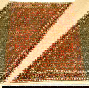 Persian BIJAR RUG 1'11" x 2'11": Title: Persian BIJAR RUG 1'11" x 2'11" Description:OLD,ANTIQUE VILLAGE WOVEN_KORK WOOL PERSIAN -BIJAR ORIENTAL RUG.....with exact size of 1'11" x 2'11" ......Classic Village woven beauty.......Herati