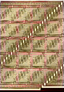 9' x 12' Laurel Green Needlepoint Rug 12054: Title:9' x 12' Laurel Green Needlepoint Rug 12054 Description:Size in Feet: Width: 9' x Length: 12' Size in Inches: Width: 108 in x Length: 144 in Colors: Laurel Green, Tea Green, Deep Red Weave: 100%