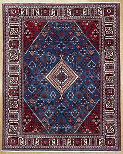 Persian Josheghan Hand Knotted Oriental Rug 7'2" x 10'5": Title:Persian Josheghan Hand Knotted Oriental Rug 7'2" x 10'5" Description:&#8226; Rug Number: H254 &#8226; Country of Origin: Iran &#8226; Style, Design: Persian, Josheghan, Tribal, Geometric &#8226;