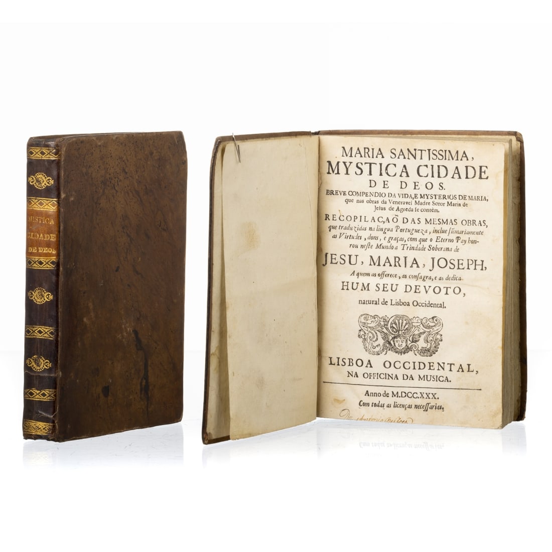 JESUS, M. SOROR MARIA DE: Title: JESUS, M. SOROR MARIA DE Description: MARIA SANTISSIMA// MYSTICA CIDADE// DE DEOS. BREVE COMPENDIO DA VIDA, E MYSTERIOS DE MARIA,// QUE NAS OBRAS DA VENERAVEL MADRE SOROR MARIA DE JESUS// DE AG