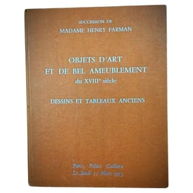 Succession de Madame Henry F. Garman: Art Objects and Fine Furniture