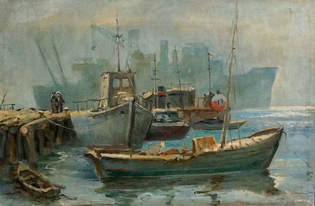 Oil painting Sail: №Vern 540 *** ABOUT THIS PAINTING *** * TITLE: "Sail" * ARTISTS: Unknown artist * SIZE: 33.5x51 cm/'13.18x20.07 inches' * MEDIUM: oil, canvas * HAND PAINTED: Original painting from our collectio