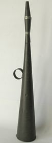 Antique tin country fish mongers announcement horn
