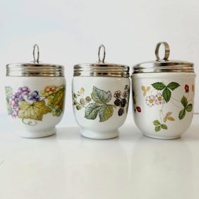 Egg Coddlers Wedgewood & Royal Worcester Set of 3