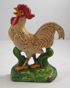 Crowing Rooster Cast Iron Doorstop