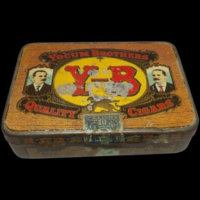 Vintage Yocum Brothers Cigar Tin Reading PA