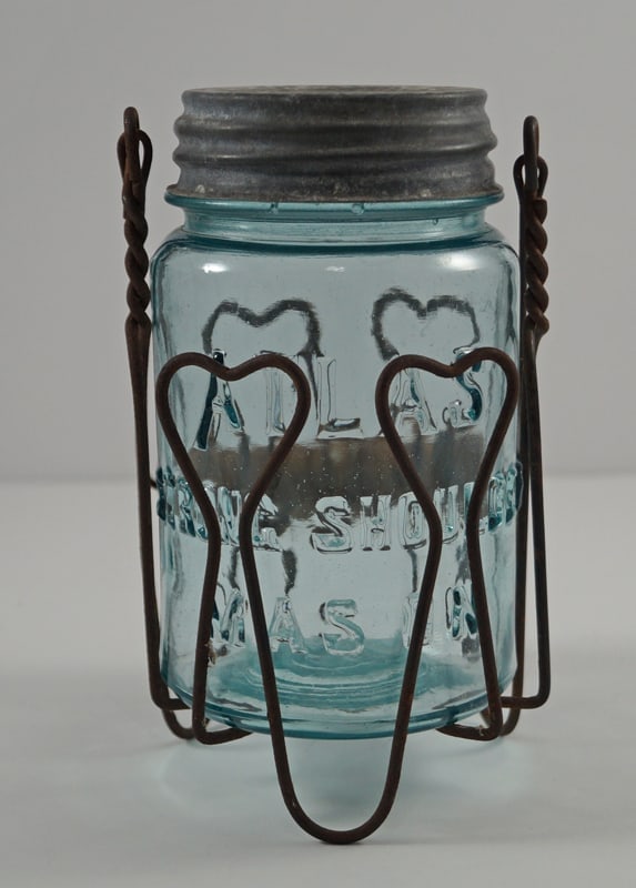 Vintage Atlas Mason Canning Jar w/ Wire Holder (1 of 5)