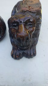 Antique Carved Lion Feet