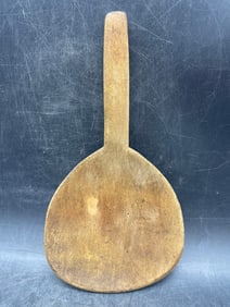 PRIMITIVE HAND CARVED WOODEN BUTTER SCOOP PADDLE FARMHOUSE