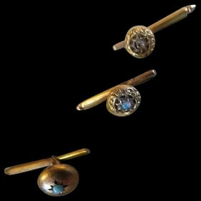 Antique Victorian Shirt Studs Gold filled