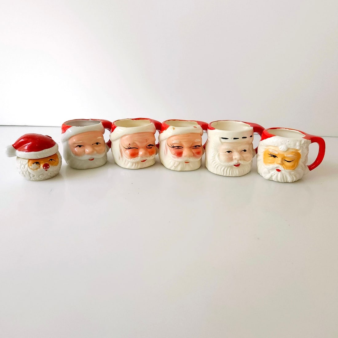 Mini Santa Collector Mugs Made in Japan (1 of 8)