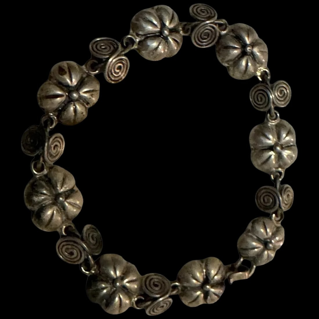 VINTAGE Taxco Mexico artisan made bracelet old pawn (1 of 10)