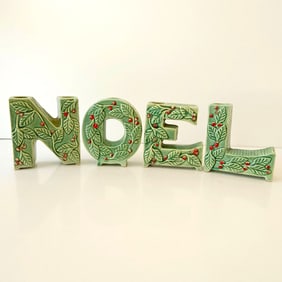 Lipper and Mann NOEL Candle Holders circa 1950’s