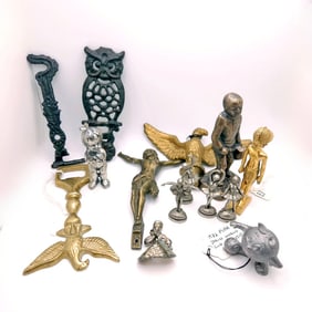 Selection of Brass & Pewter Figurines