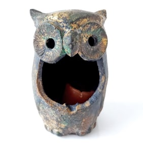 Brutalist Owl Incense Candle Burner Japan