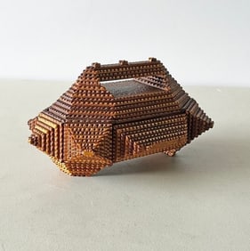 8-Sided Tramp Art Box with Interior Mirror