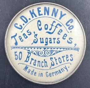 RARE C 1900 C. D. KENNY BALTIMORE POCKET MIRROR GERMANY 50 Stores