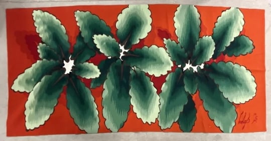 Rare Dirk Holger Tapestry Flora Gewirkte Wand VIII