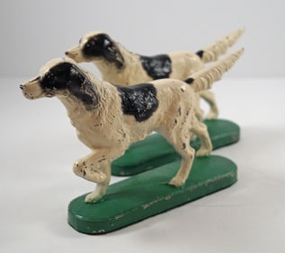 English Setter Dog Cast Iron Hubley Bookends