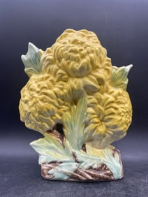 Vintage 1950 McCoy Yellow Chrysanthemum Vase