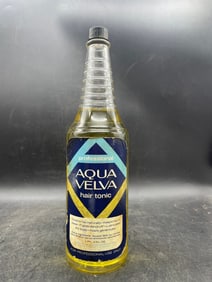 VINTAGE AQUA VELVA HAIR TONIC Barber Bottle, J.B. WILLIAMS CO. PROFESSIONAL USE