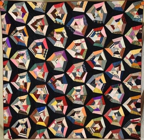 20's Spider Web Crazy Quilt