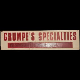 Vintage Wooden 2-Sided Store Sign Grumpe’s Specialties