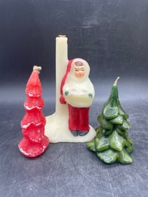 Vintage 1950s Novelty Candles Christmas Candles