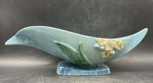 1948 Roseville Pottery Wincraft Blue ConsoleBowl, #227-10
