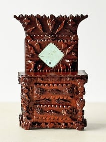 Miniature Whimsical Tramp Art Chest