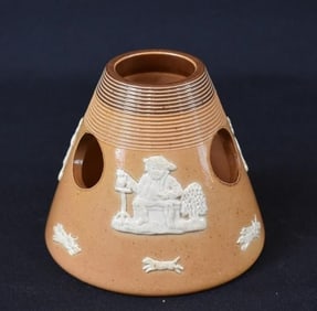 Antique 1884 Royal Doulton Lambeth Harvest Stoneware Ceramic Match Striker