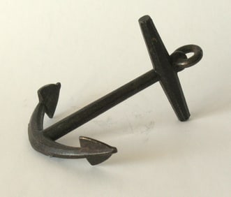 Vintage cast metal anchor paper weight.