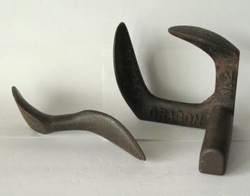 Antique iron shoe lasts.