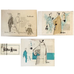 Neiman Marcus Advertising Original Art on Illustration Board circa 1950's