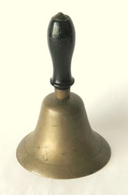 Antique cast brass school house teacher's bell.