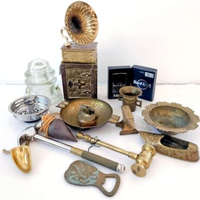 Manly Man's Junk Drawer Collection of Brass Items