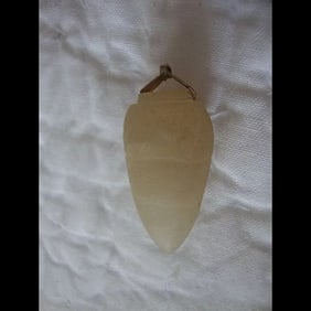 Antique Victorian Camphor Frosted Glass Pine cone Pendant