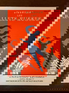 Diaghilev les Ballets Russes - Art by Villemot (1980) 15.75x22 US Advertising Poster LB: Diaghilev les Ballets Russes - Art by Villemot (1980) 15.75x22 US Advertising Poster LB, Please refer to the attached photos to determine the condition of this original vintage item. Note: LB means Li
