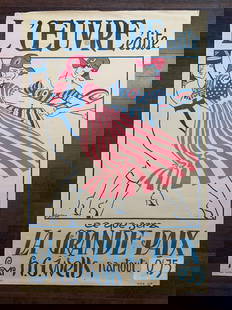 L'Oeuvre La Grand Prix - Art by Bernard Becan (1919) 31x46 French Lithograph Poster LB: L'Oeuvre La Grand Prix - Art by Bernard Becan (1919) 31x46 French Lithograph Poster LB, Please refer to the attached photos to determine the condition of this original vintage item. Note: LB means Lin