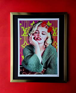 Death NYC Large Framed 16x20in Pop Art Hand Signed MARILYN MONROE COA #8: Up for Sale this Beautiful and Scarce Print by Pop Art Graffiti Master Artist Death NYC Hand Signed in Pencil Numbered X/100 or Artist Proof This piece is mounted on a 20 x 16 in. black acid free blac