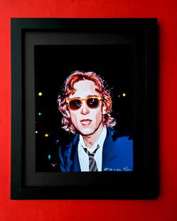 ALEXANDER DULAC | JOHN LENNON Hand Signed Authentic Print Edition of 10 COA+: My art is a celebration of the grandeur and splendor of the Legends of our Time. Through my portraits, I seek to immortalize those who not only define but also inspire aspiration and luxury in our con