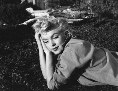 A Wistful Marilyn Monroe' 1954 Silver Gelatin Print Framed In White: Description 'A Wistful Marilyn Monroe' 1954 Silver Gelatin Print Framed In White A wistful Marilyn Monroe (Norma Jean Mortenson or Norma Jean Baker, 1926 – 1962). Circa 1954. (Photo by Baron) Si