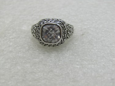 Pale Blue Crystal Ring, Sz. 6.25