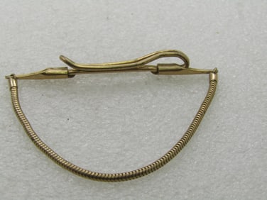 Vintage Anson Tie Bar With Chain, Mid-Century, 2.75"